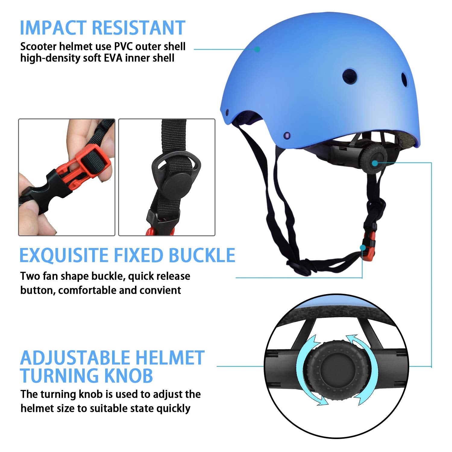 WayEee 7pcs protective gear set includes helmet