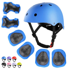 WayEee kids bike helmet set blue with storage bag