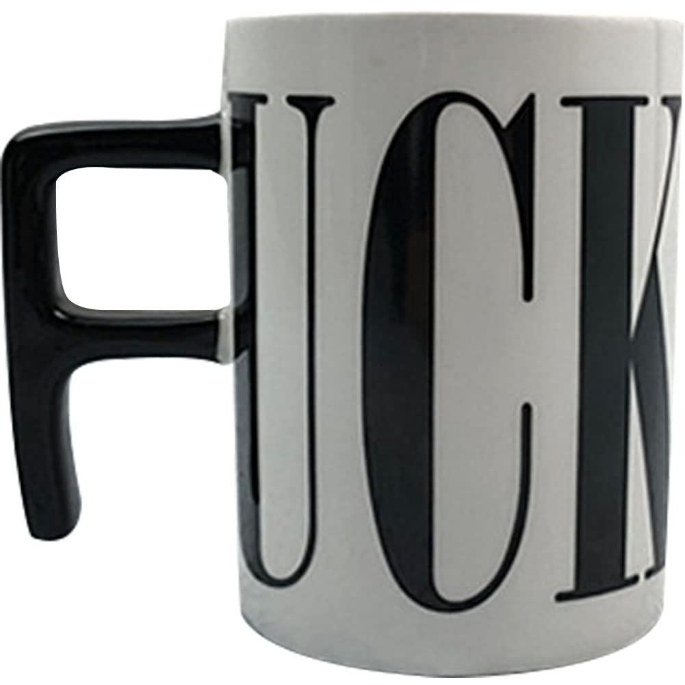 Wayuto ceramic fuck mug with F Handle front view