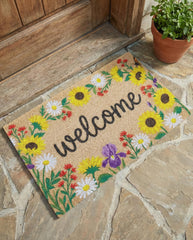 WCQCW sunflower welcome door mat 20x30 inch front entry