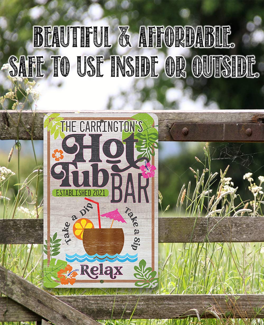 Made in Tomball Texas family owned shop hot tub sign