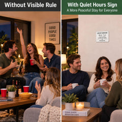 Weather resistant acrylic sign for vacation rentals
