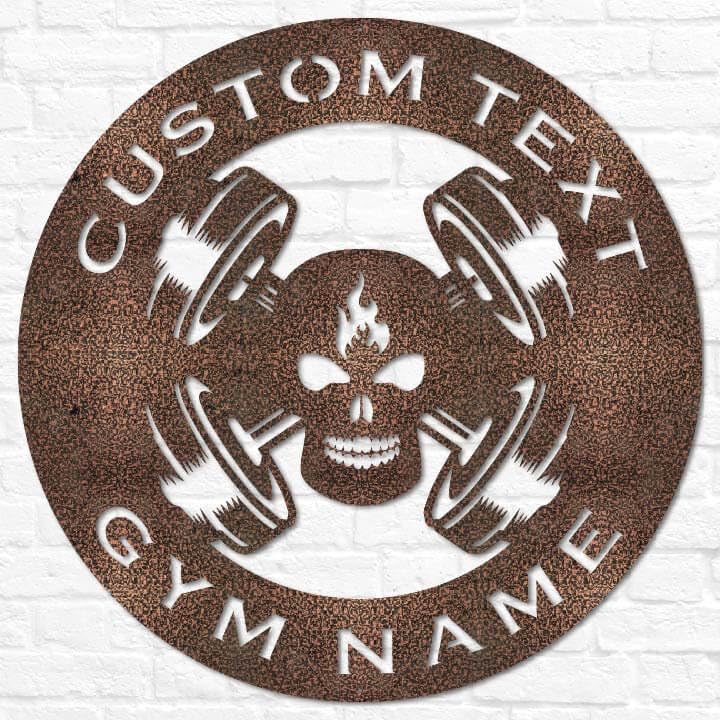 Powder coated weather resistant finish on metal sign