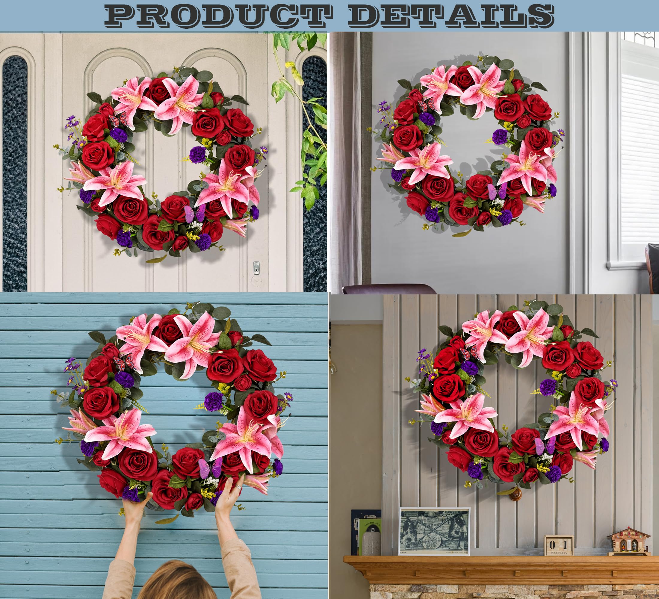 Weather resistant cemetery wreath decorations for outdoor use
