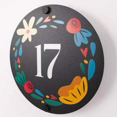 Address sign size 8 inch 20 cm option for front door or wall