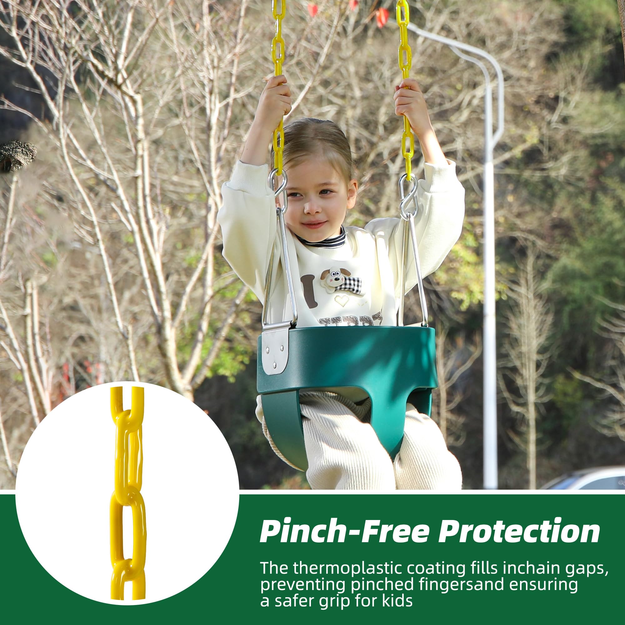Swing set or standalone toddler swing versatile use