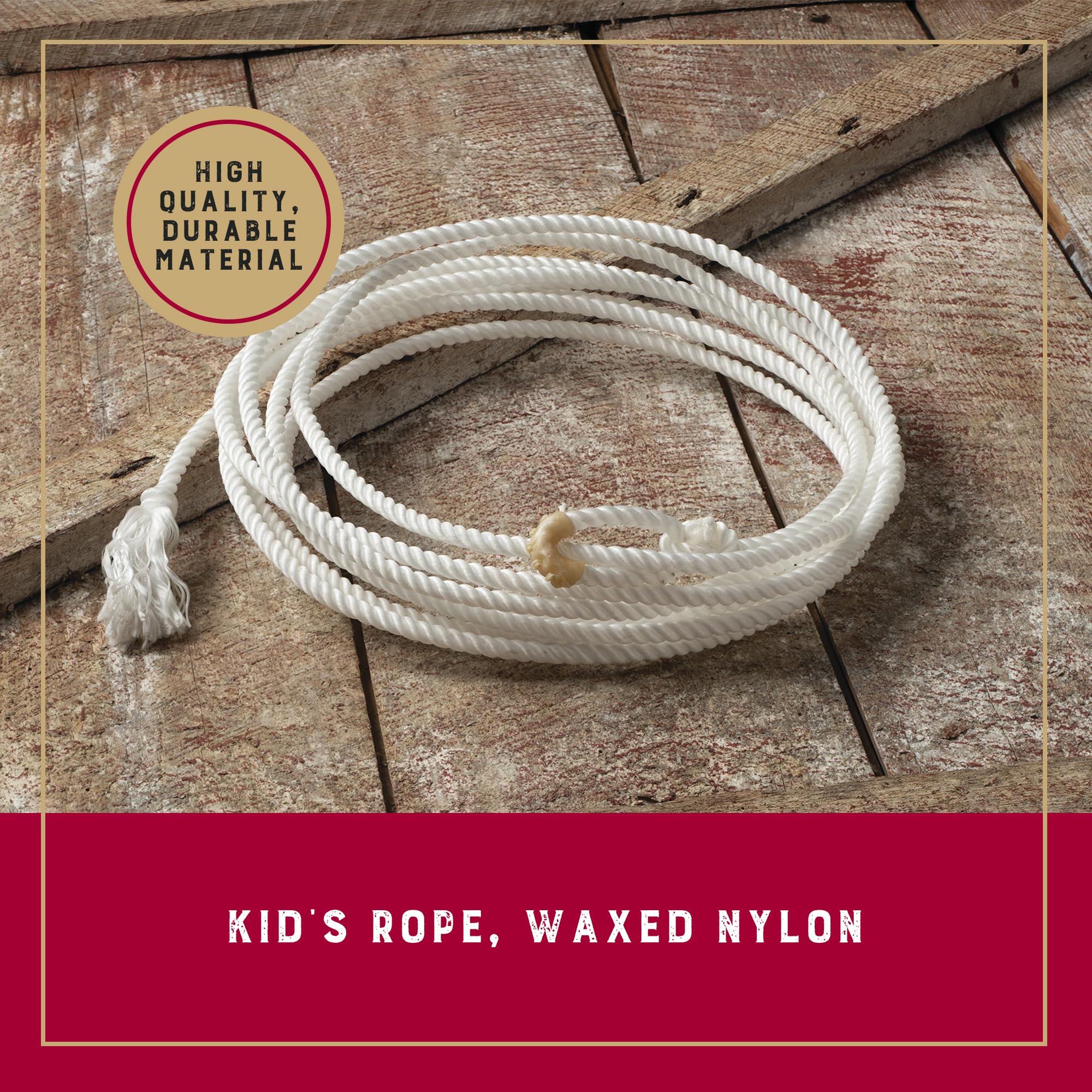 Kid size 5/16 x 20 inch lasso rope for beginners by Weaver Equine