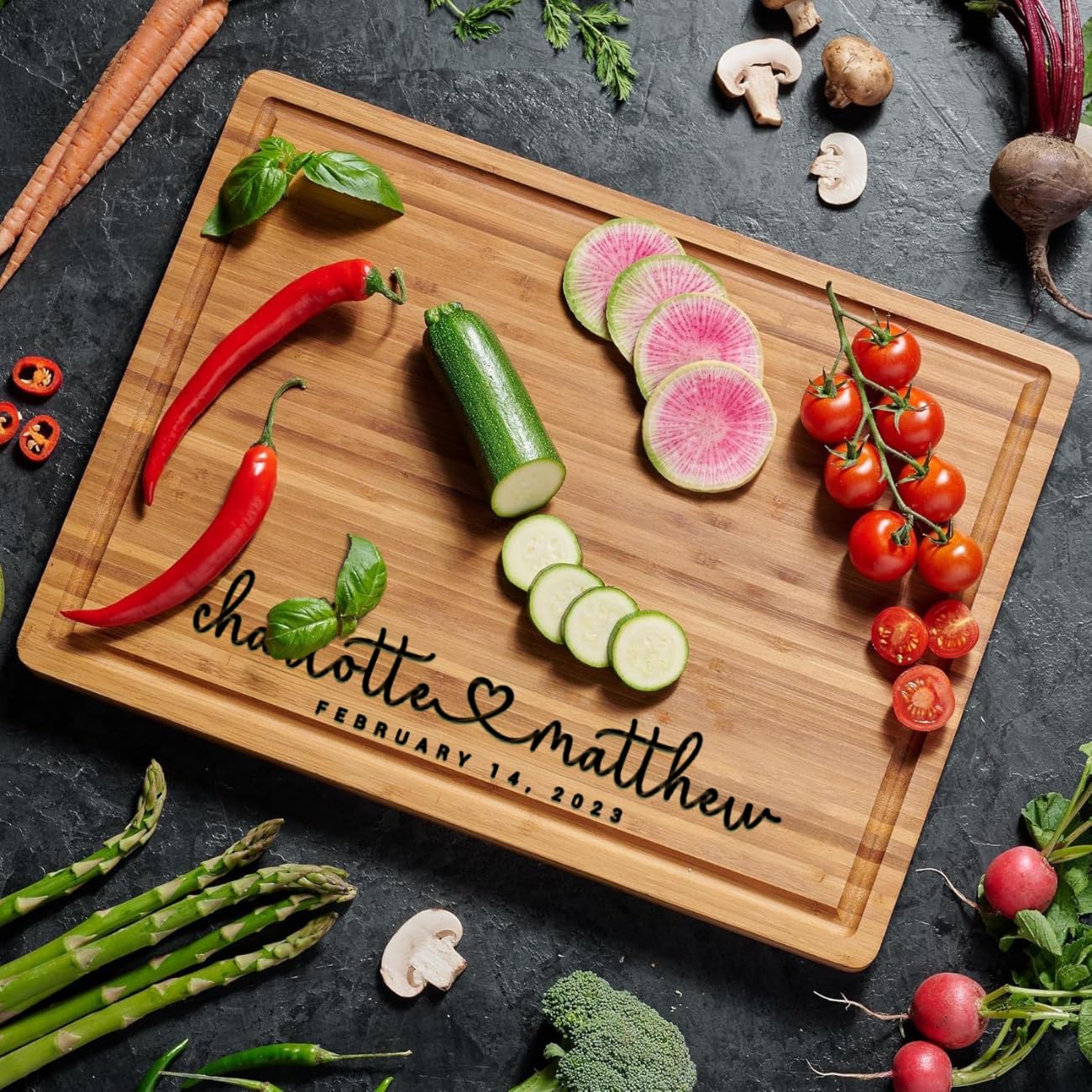 Wedding anniversary housewarming gift cutting board