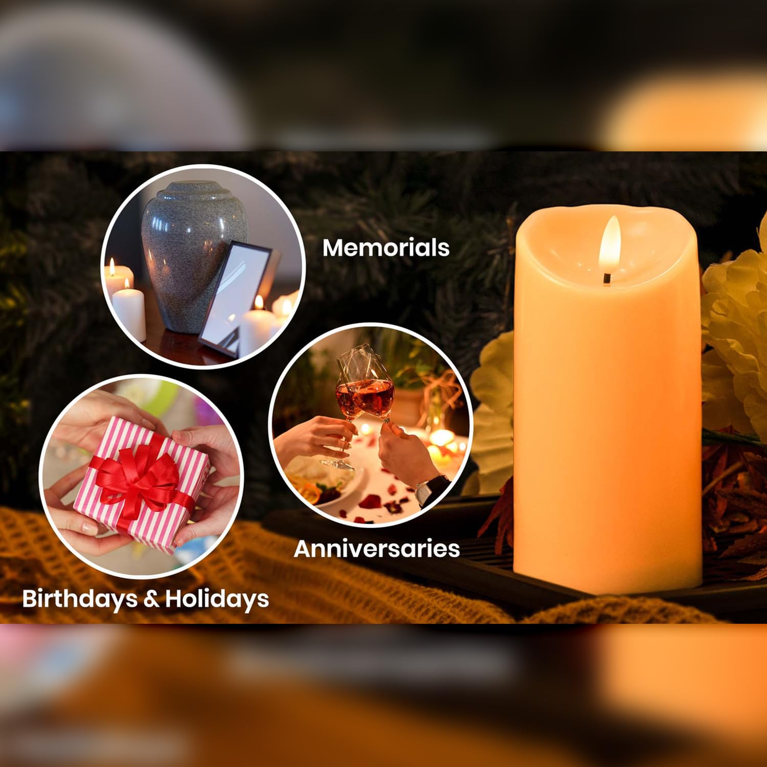 Wedding anniversary Valentine gift LED candle