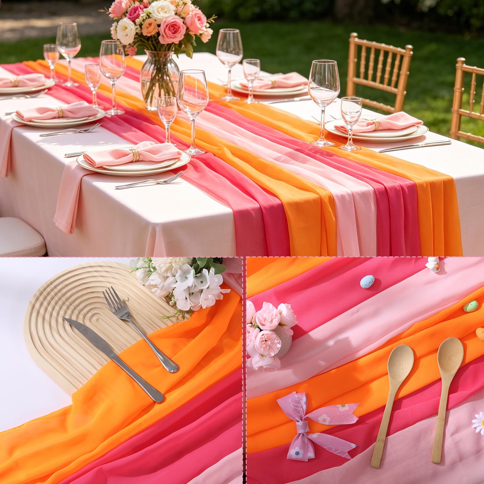 Sunset party decorations mood enhances birthday and wedding tables