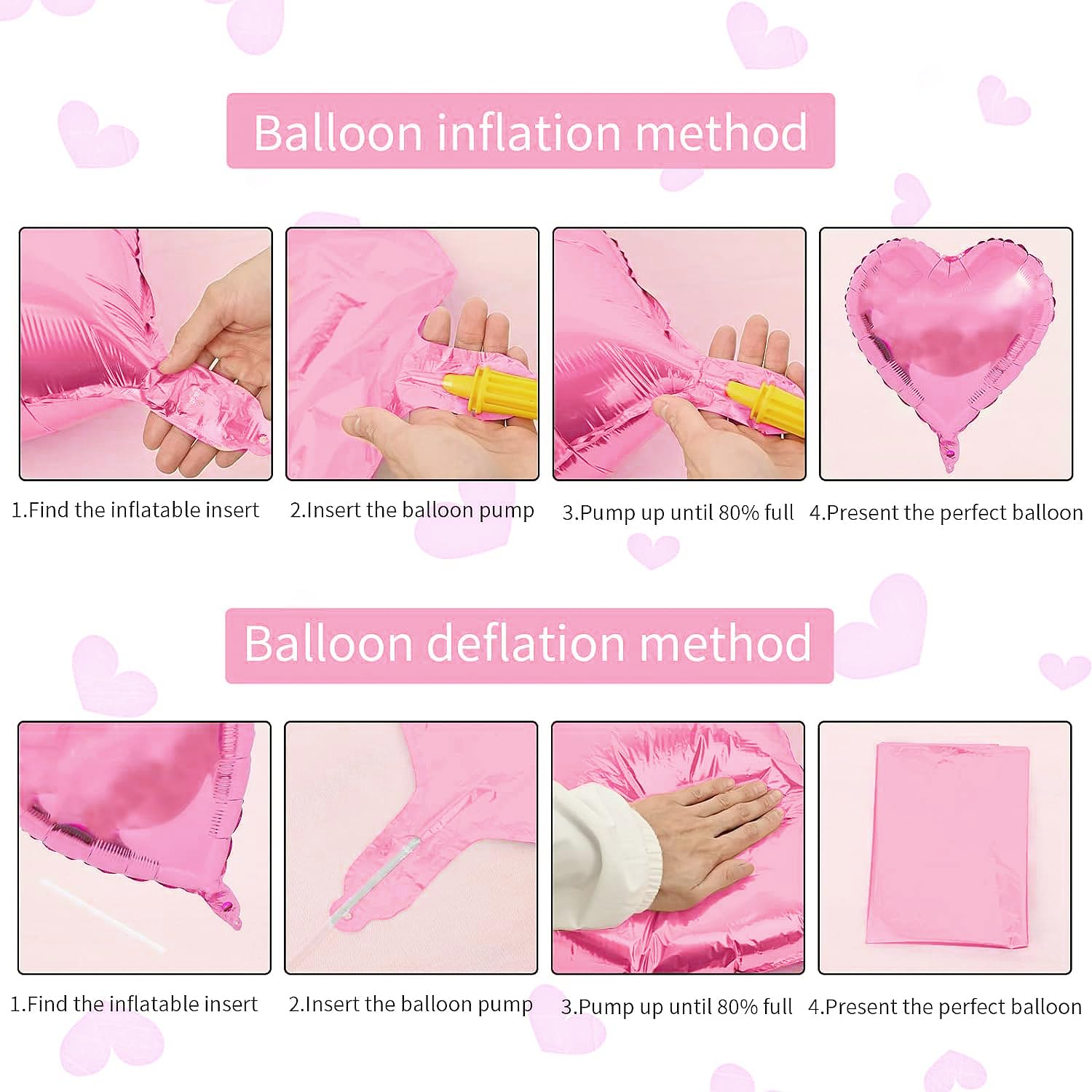 Photo backdrop ready heart foil balloons display