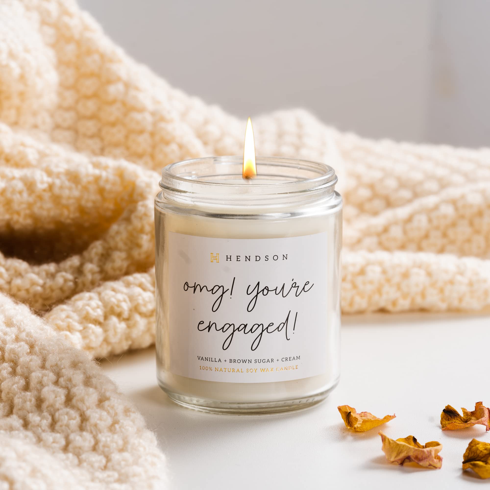 Engagement party candle suitable for bridal events