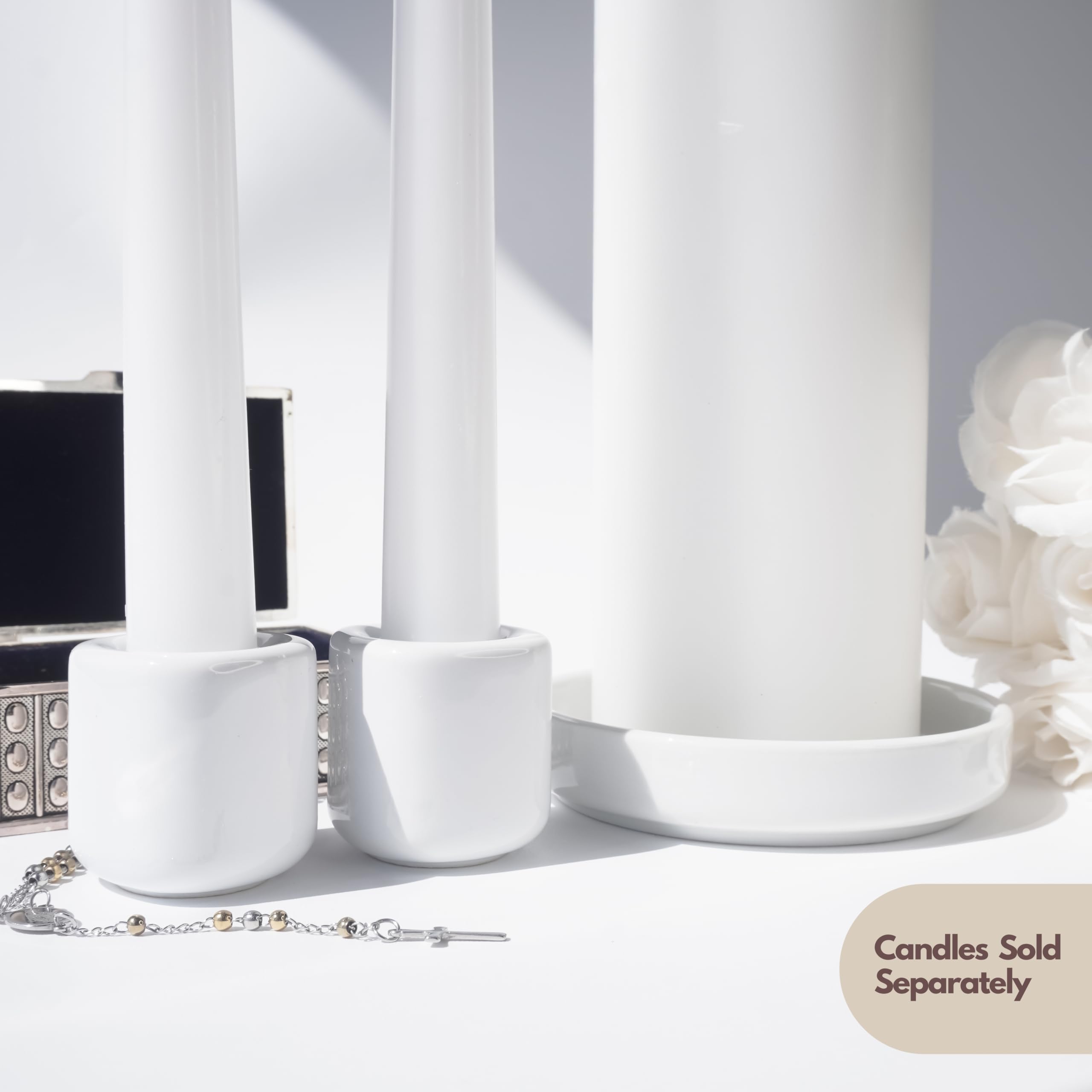 Dishwasher safe candle holder set candles and photo props not included