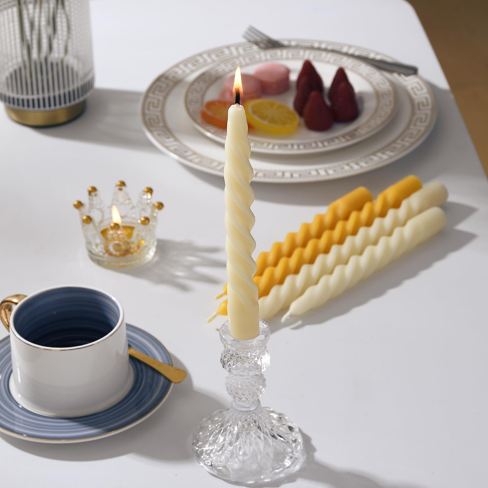 7.5 inch height with 0.85 inch base diameter candle