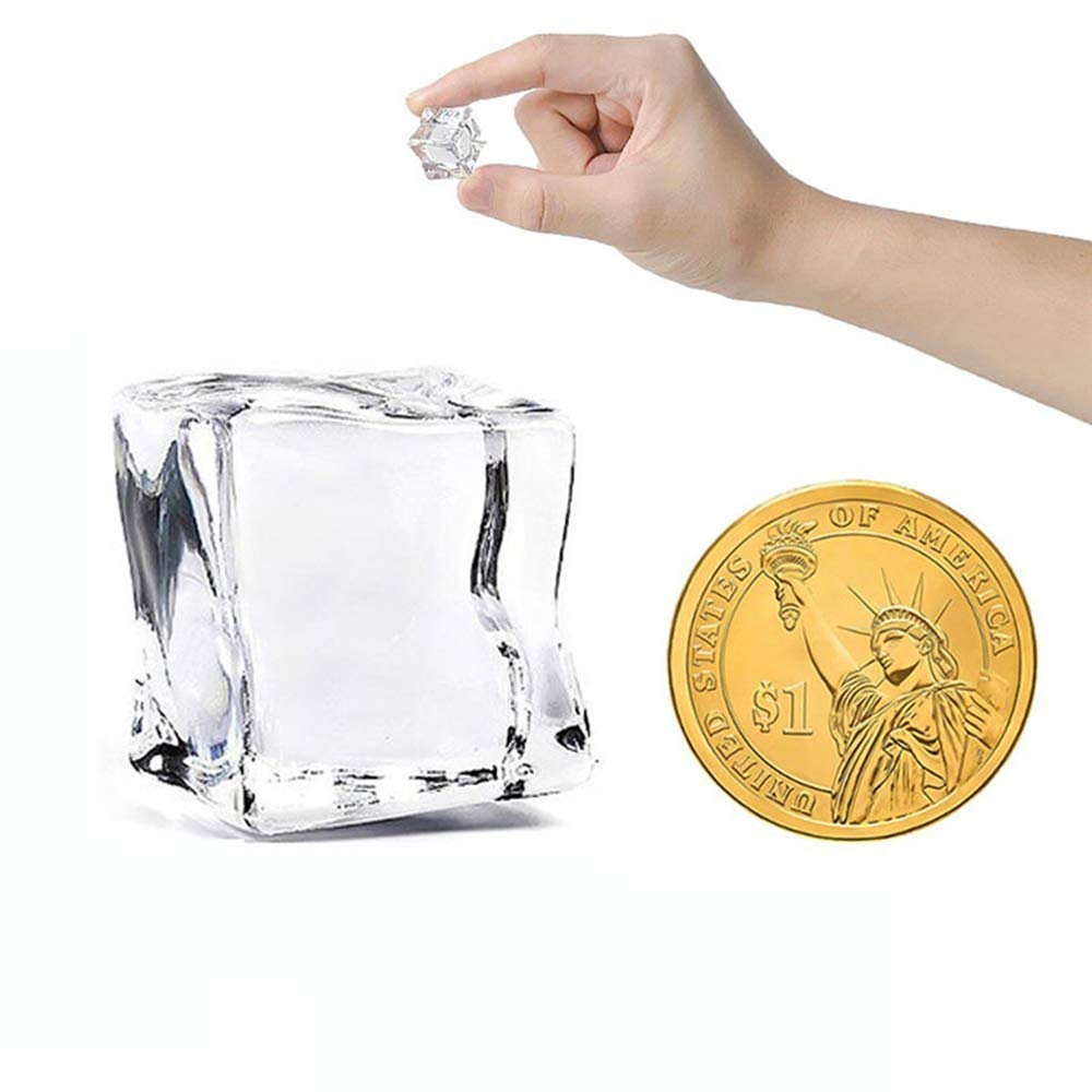 Wedding centerpiece with 20mm clear fake ice cubes decorative