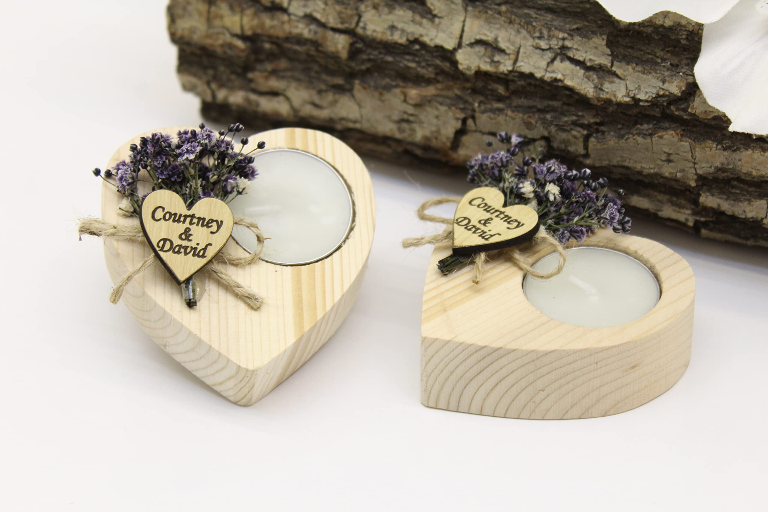 Wedding centerpiece candle holder wooden design