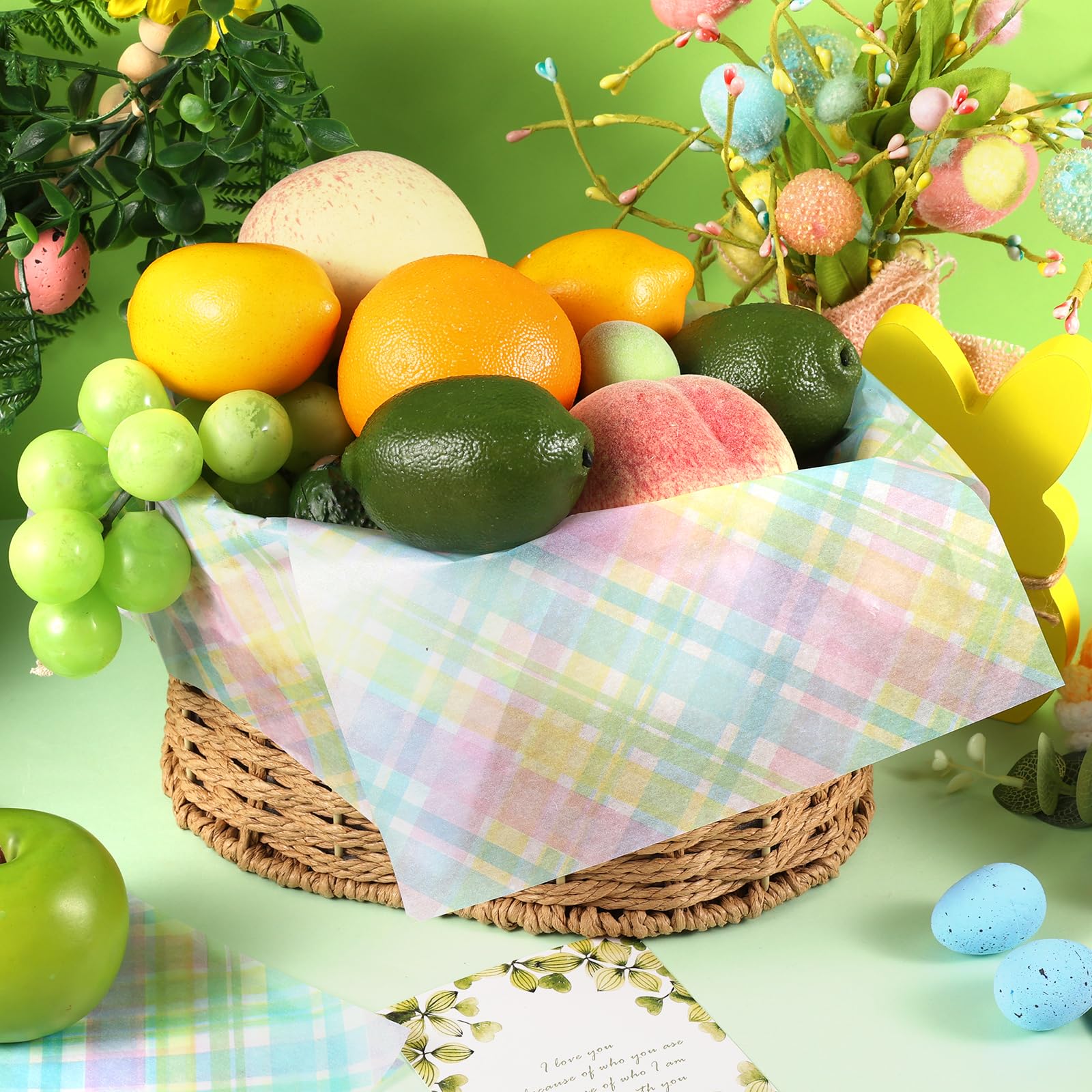 Pastel plaids wax deli paper for wedding and party decor