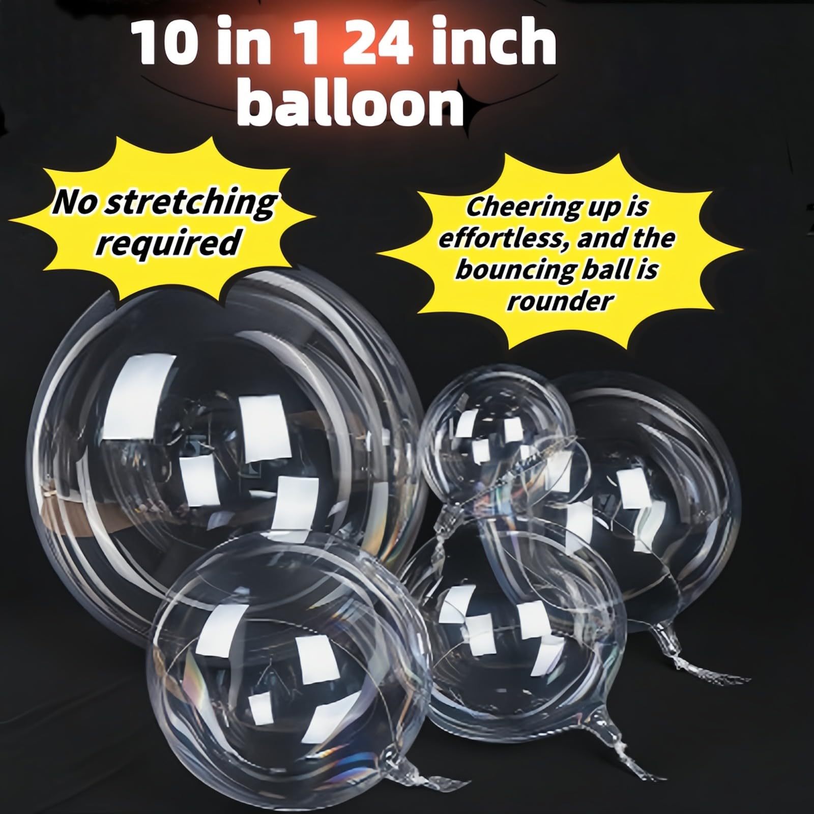 Wedding decor with clear bubble balloons