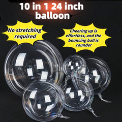 Wedding decor with clear bubble balloons