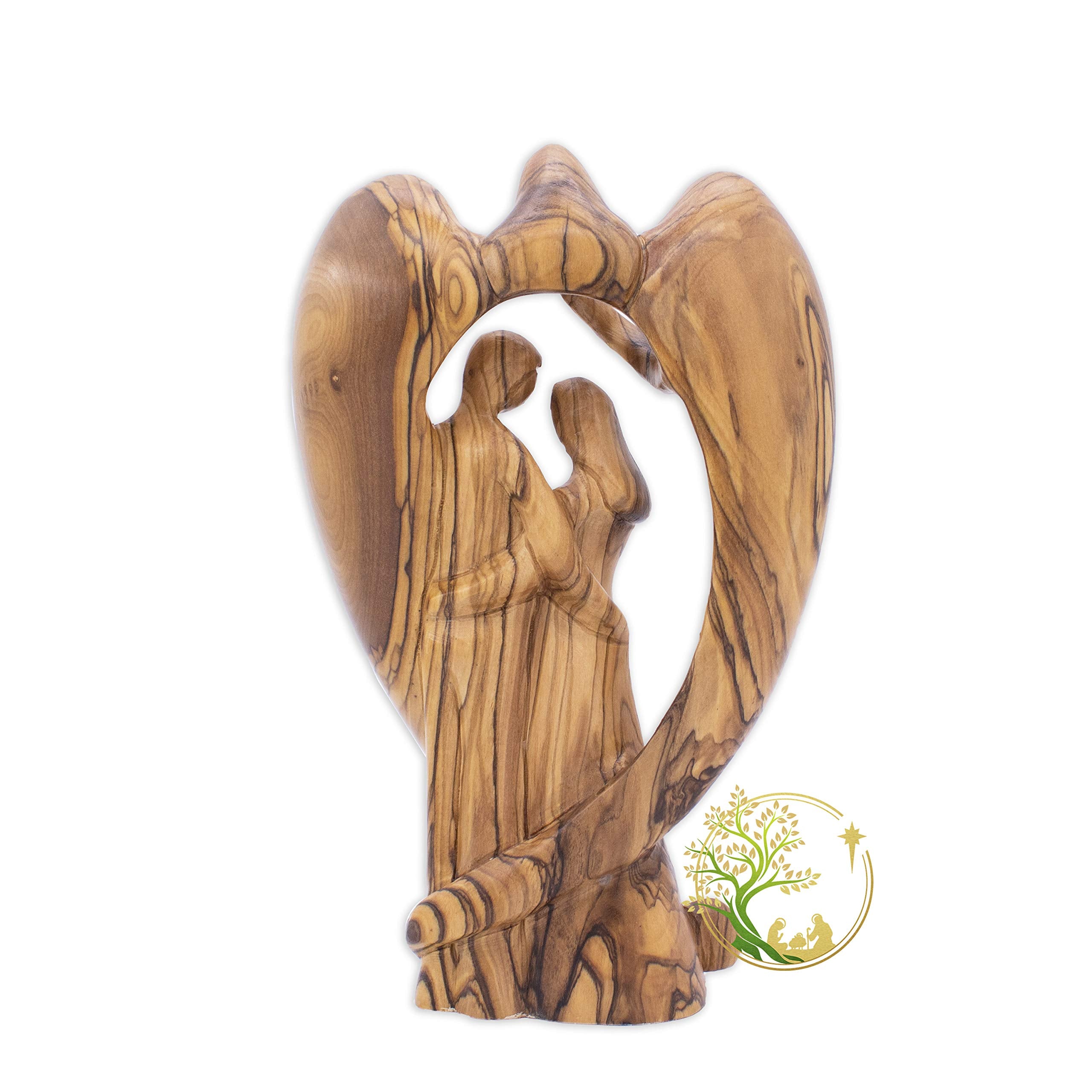 Handcrafted in the Holy Land olive wood statue