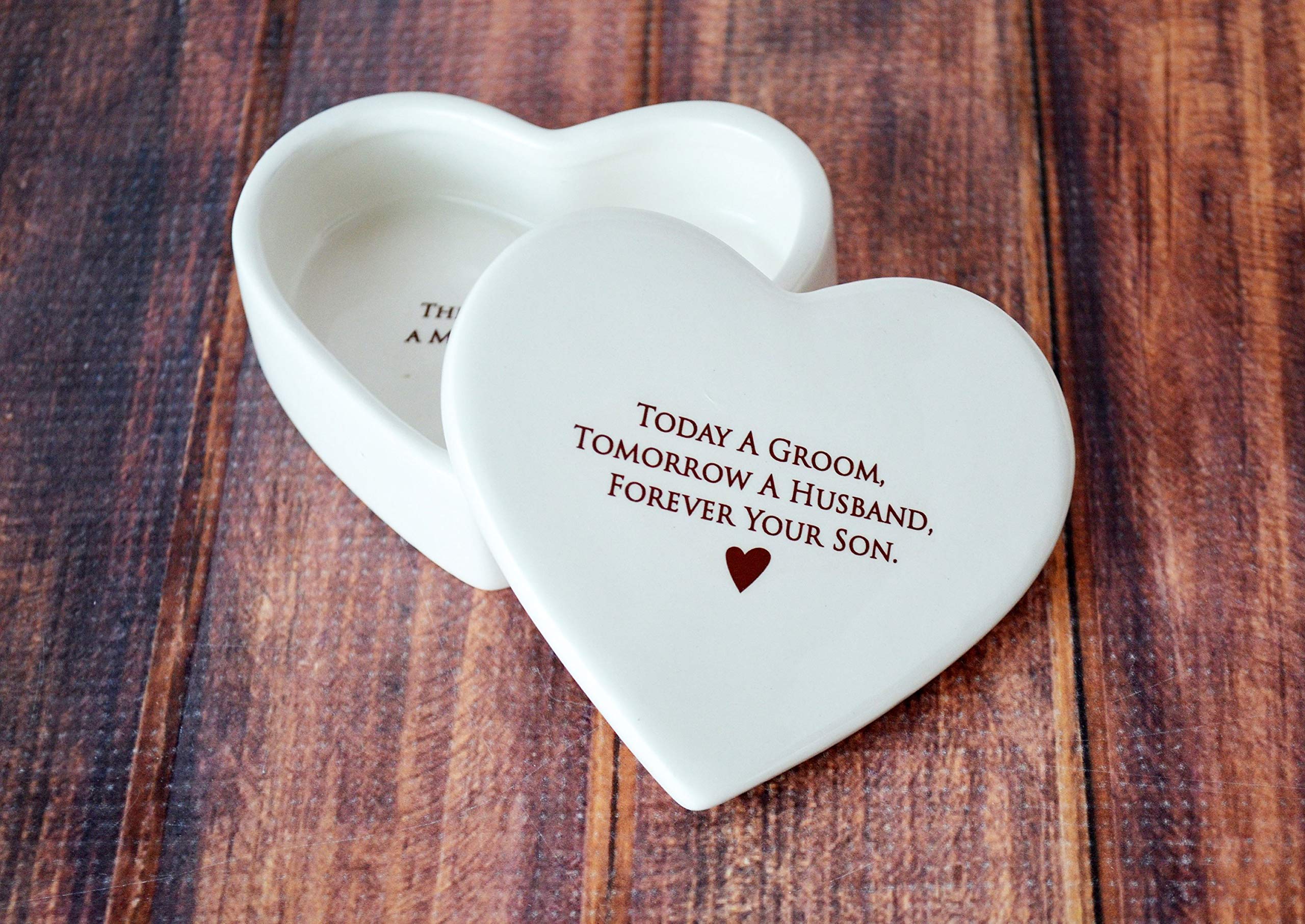 Groom to mom keepsake box suitable for dresser display