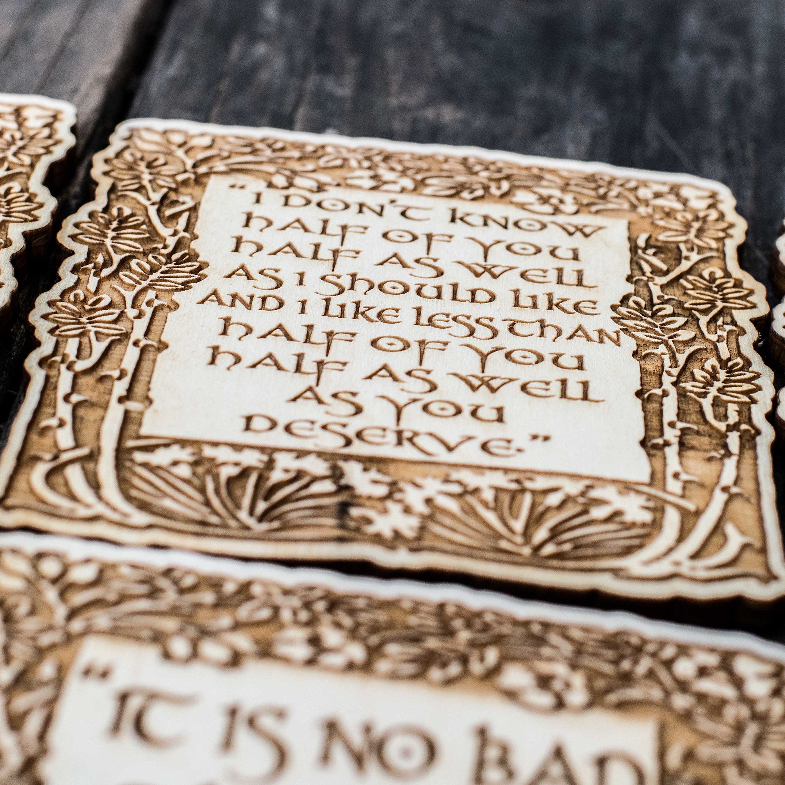 Wedding gift coasters set of 6