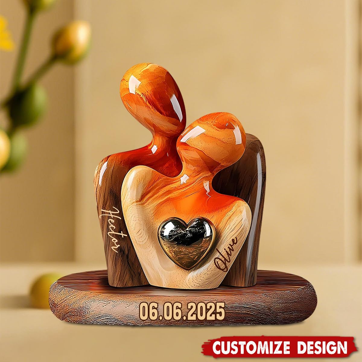 Versatile home decor plaque for desk shelf cabinet or mantel