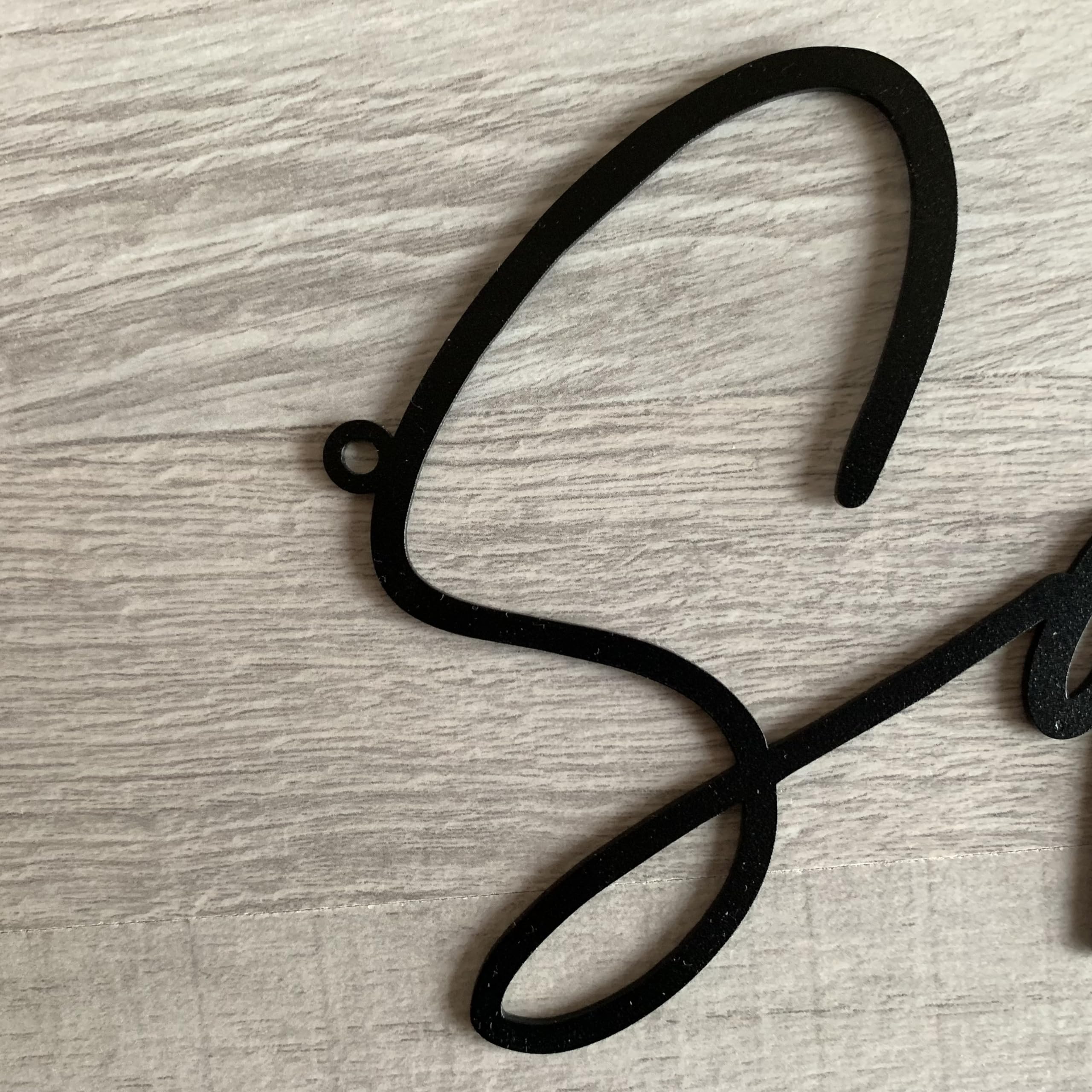 7 size options for the metal names