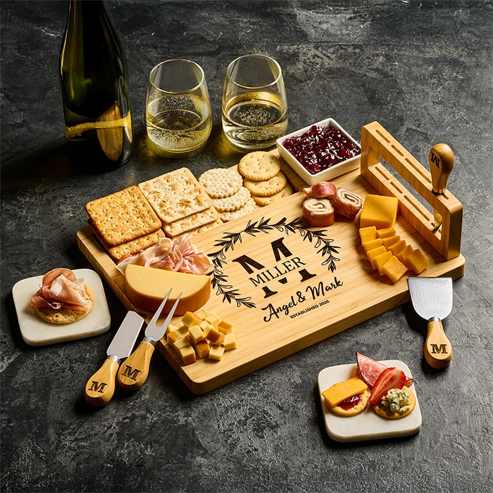Wedding gift charcuterie board by GiftsToEngrave