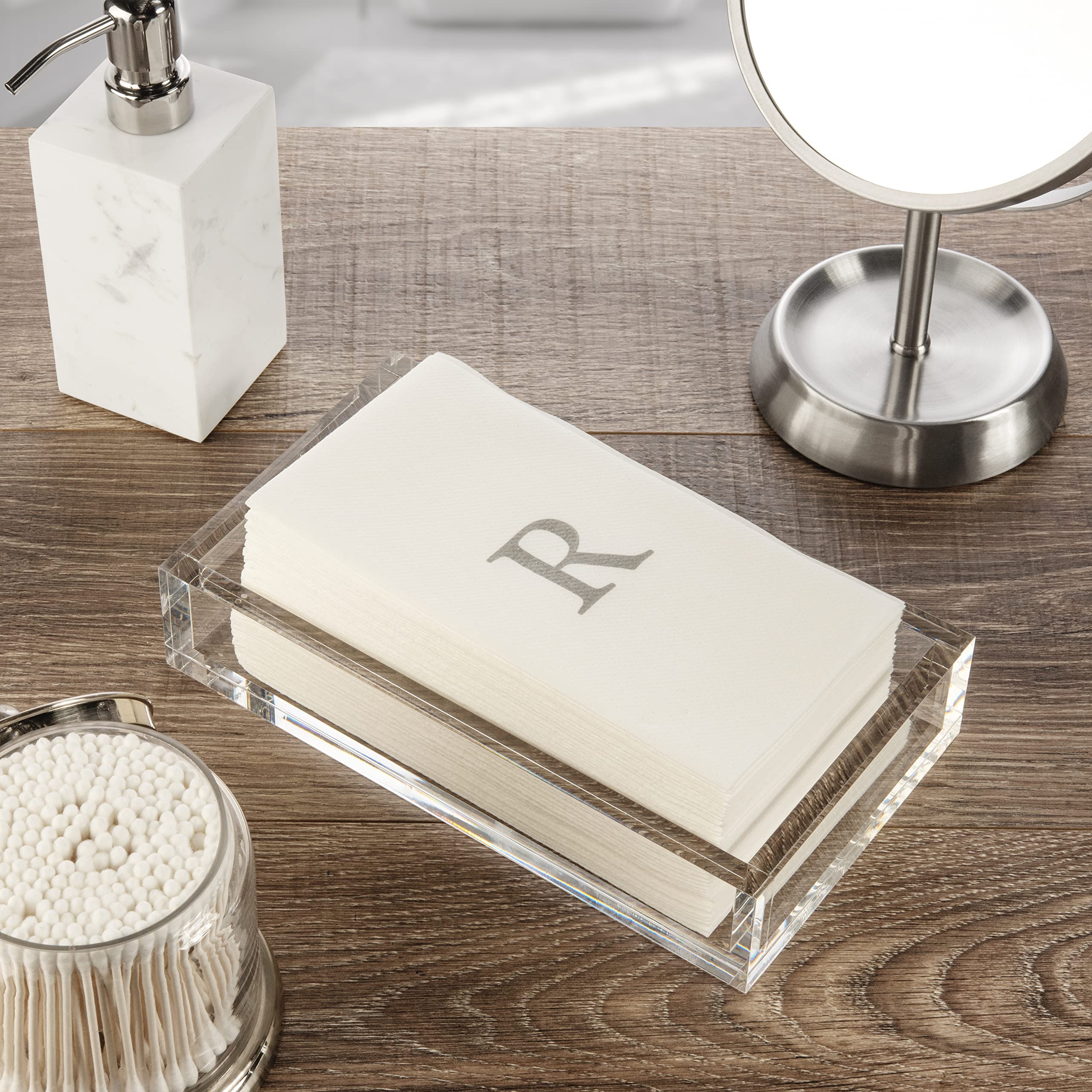 Monogram letter options in Gold or Silver for AMERICAN HOMESTEAD napkins