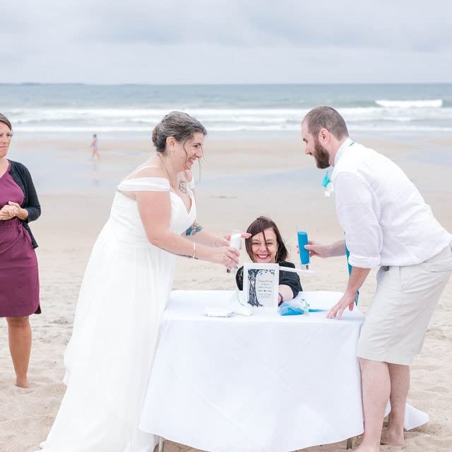 Wedding sand ceremony kit display keepsake