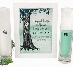 Wedding Sand Ceremony Set shadow box front view