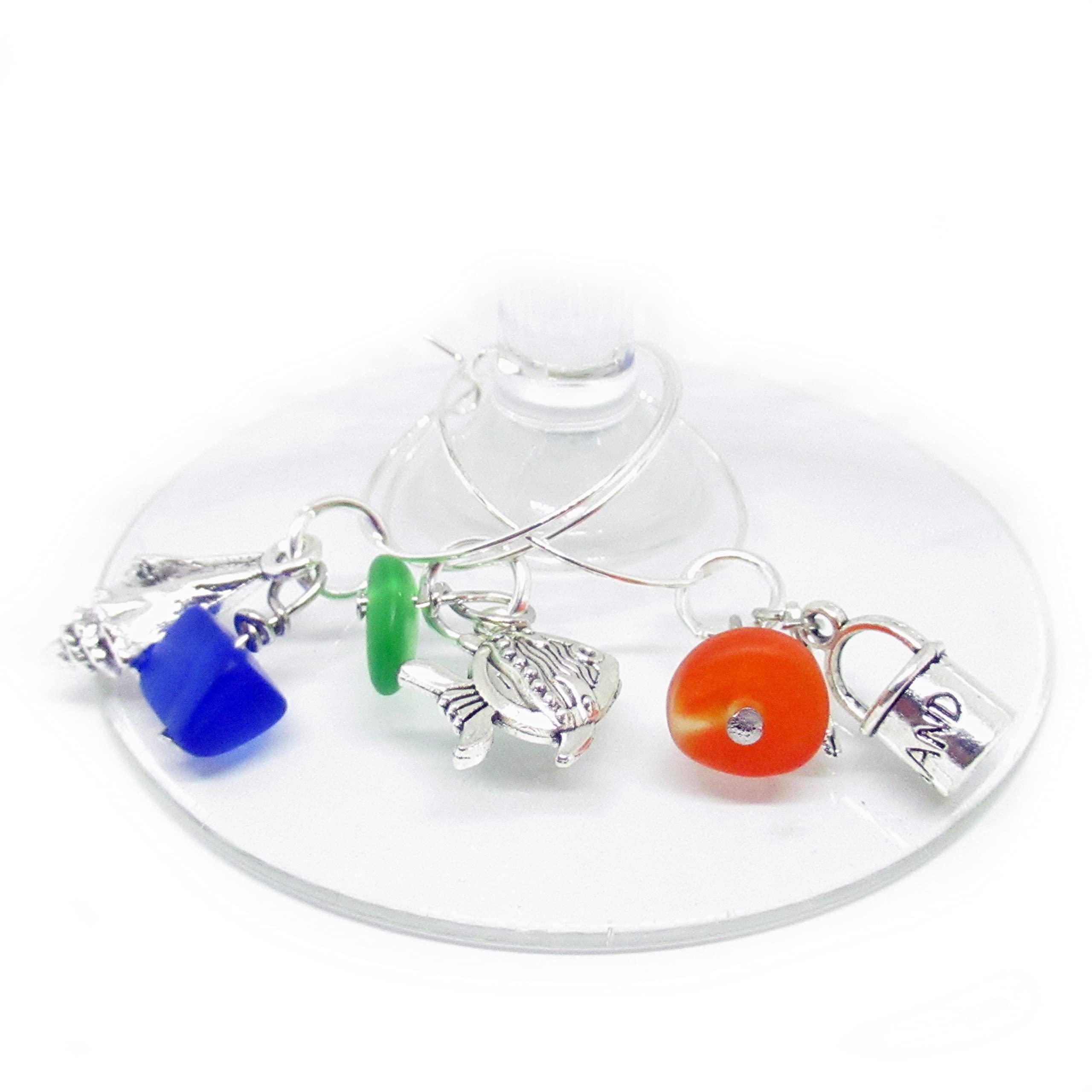 Wedding shower favors wine charms set of six