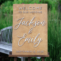 Wedding Sign 3D personalized with names and date
