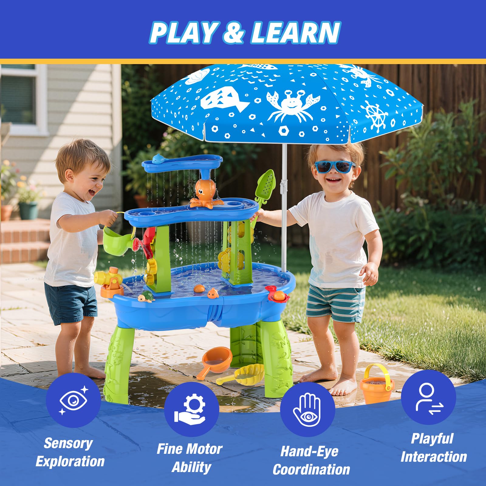 Sand and water play table from Wee Wonders for summer fun
