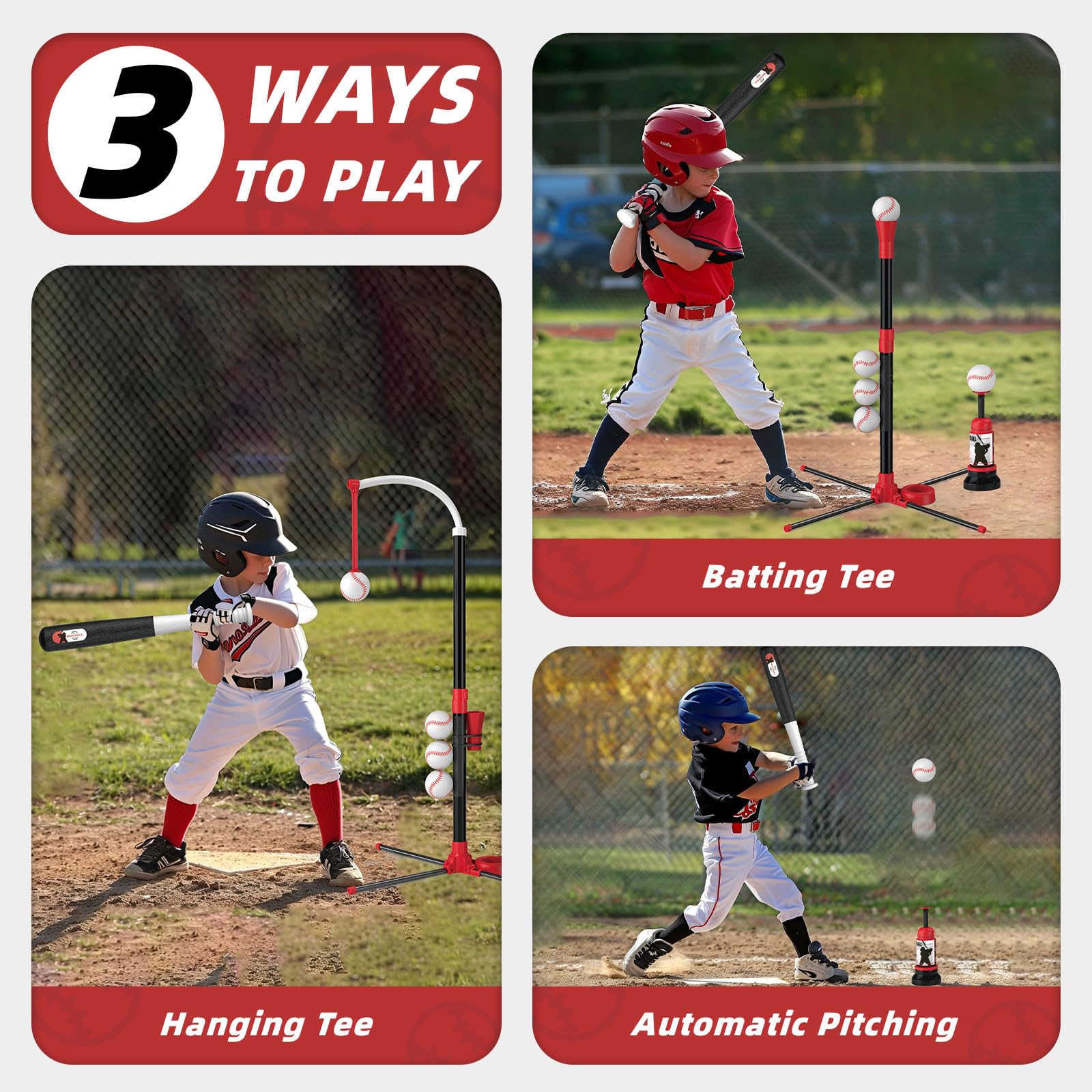 Hanging tee height adjustable from 24.4 to 39.4 inches image