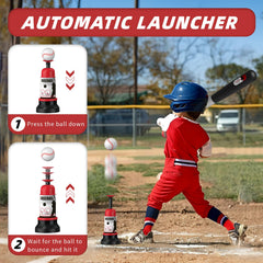 Tee ball stand height adjustable from 22.6 to 37.2 inches image