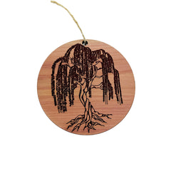 Weeping Willow cedar ornament made from 1/4 inch raw cedar