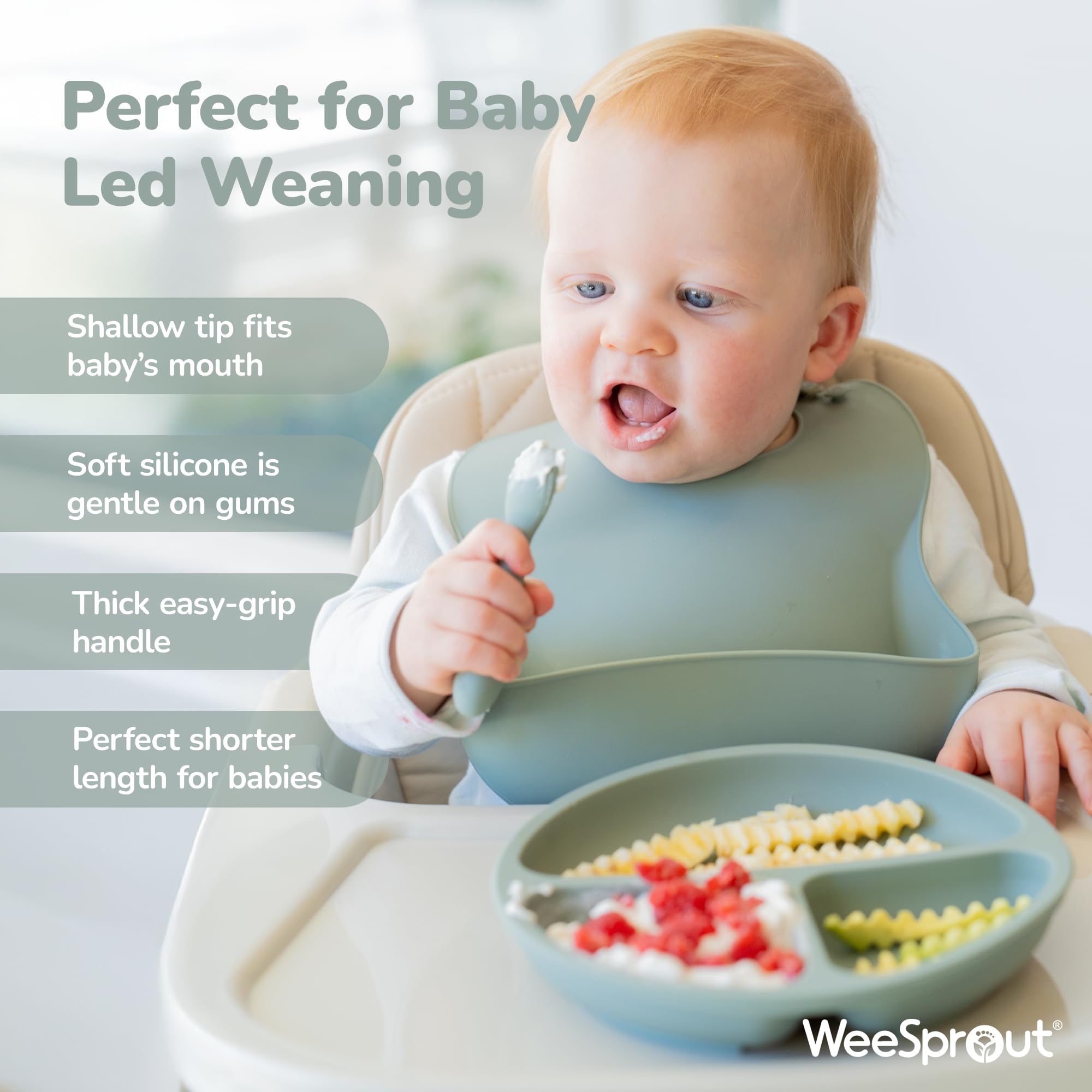 Shorter length spoons for small mouths WeeSprout
