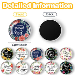Fridge magnets floral pattern and inspirational messages
