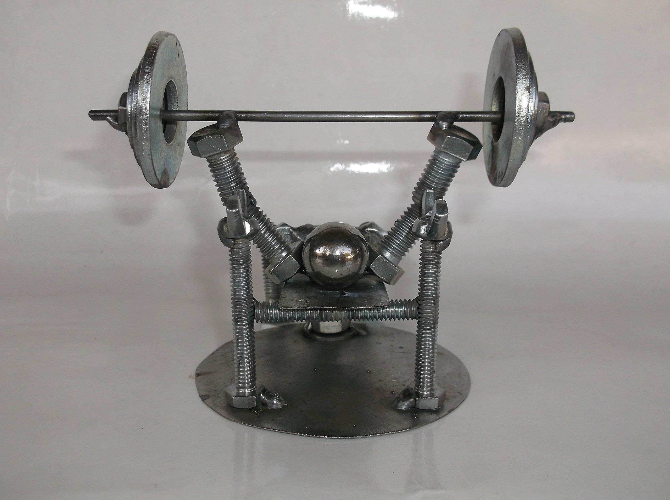 Miniature body builder athlete figurine handmade in usa display