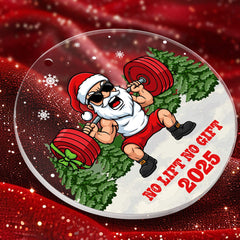 Weight Lifting Ornament 2025 lightweight shiny acrylic finish