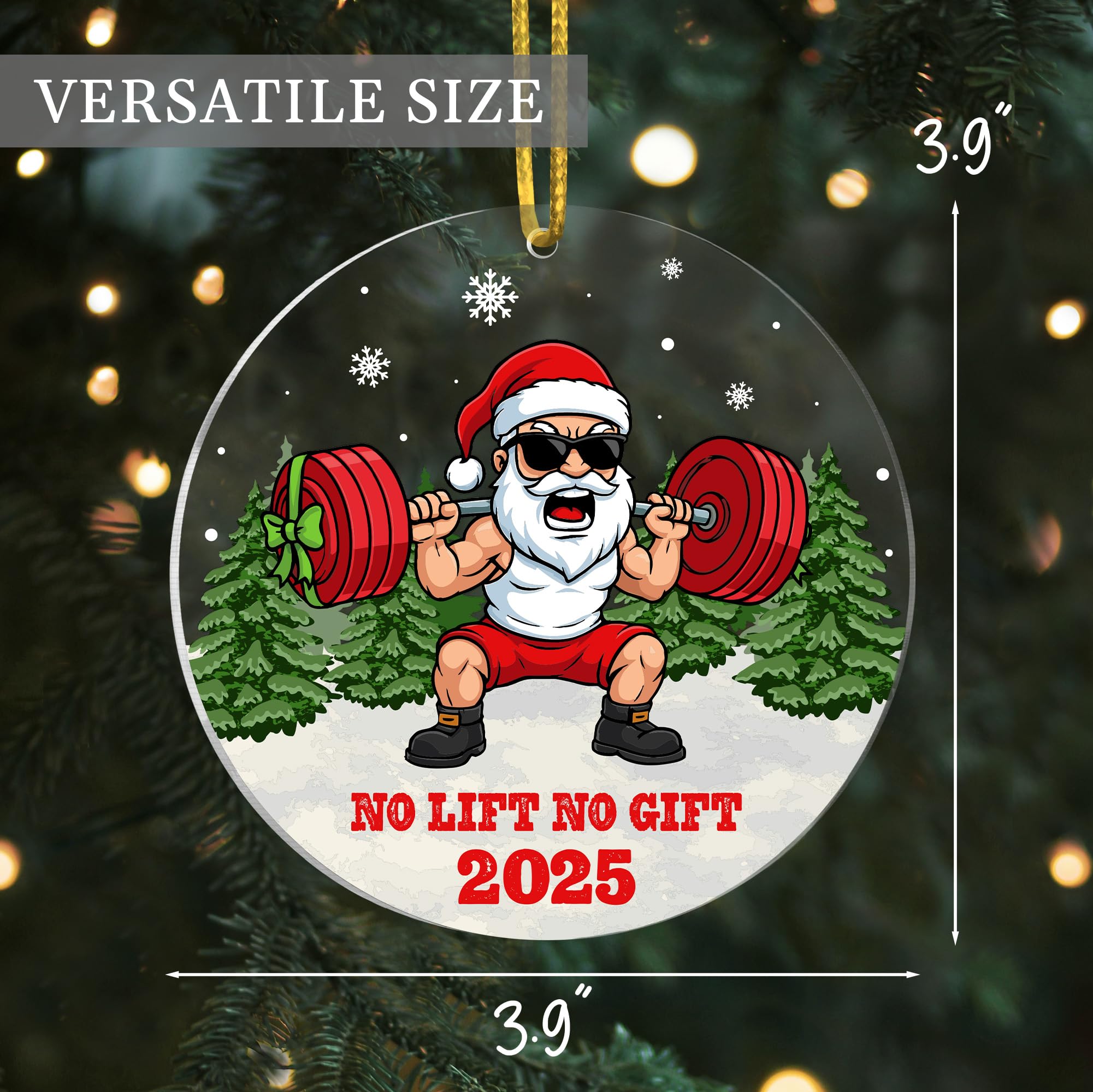 Weight Lifting Ornament 2025 ornament for weightlifters and fitness fans