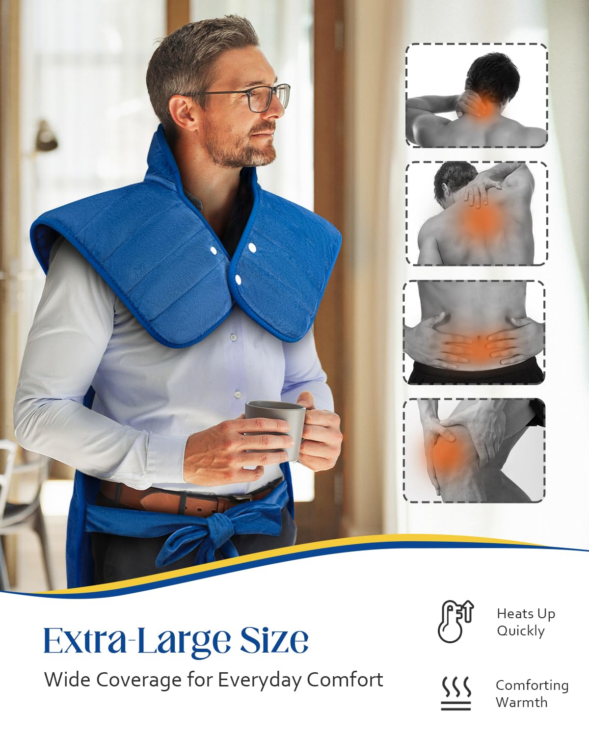 Weighted heat pad 2.7 lb with glass beads