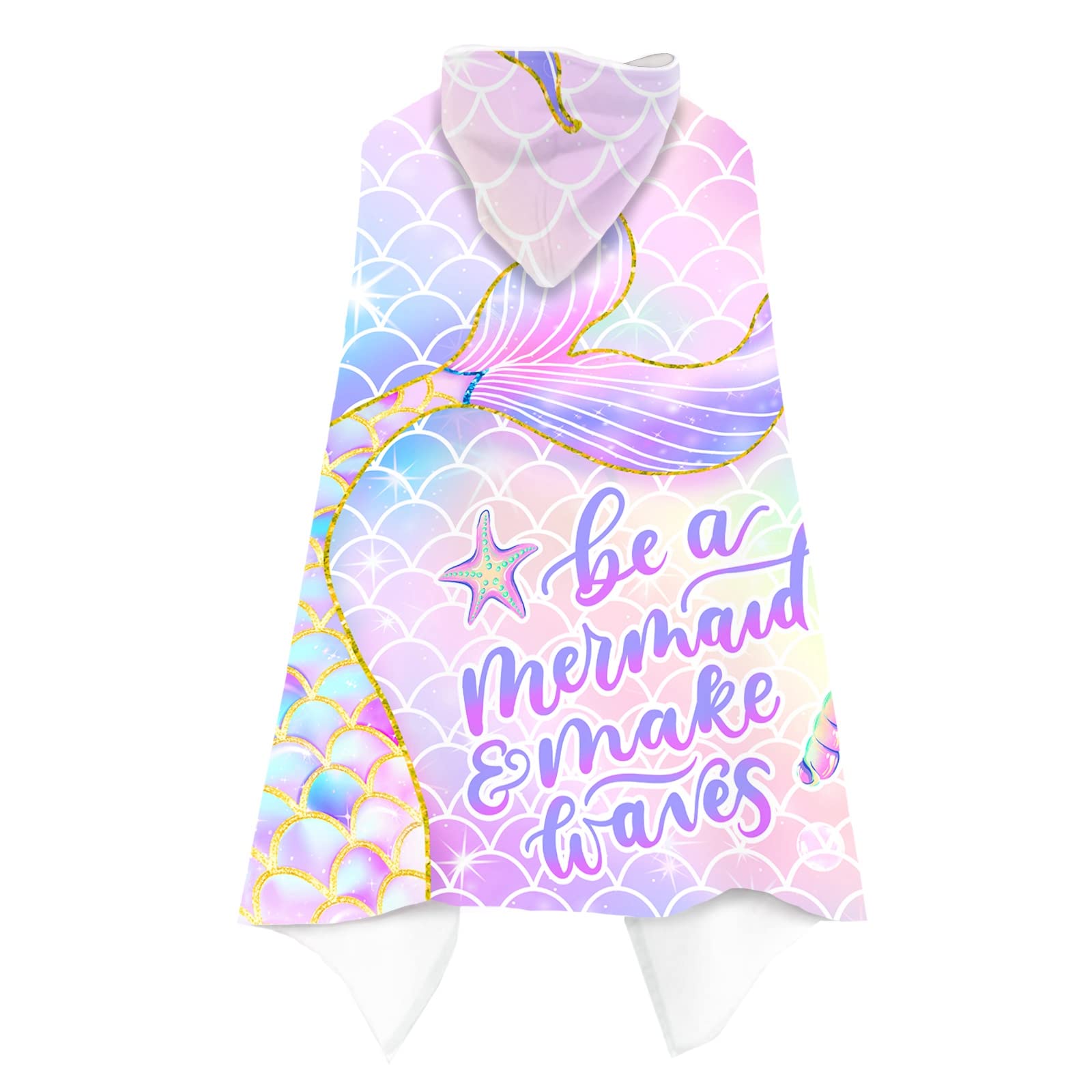 Lightweight hooded towel for girls at beach