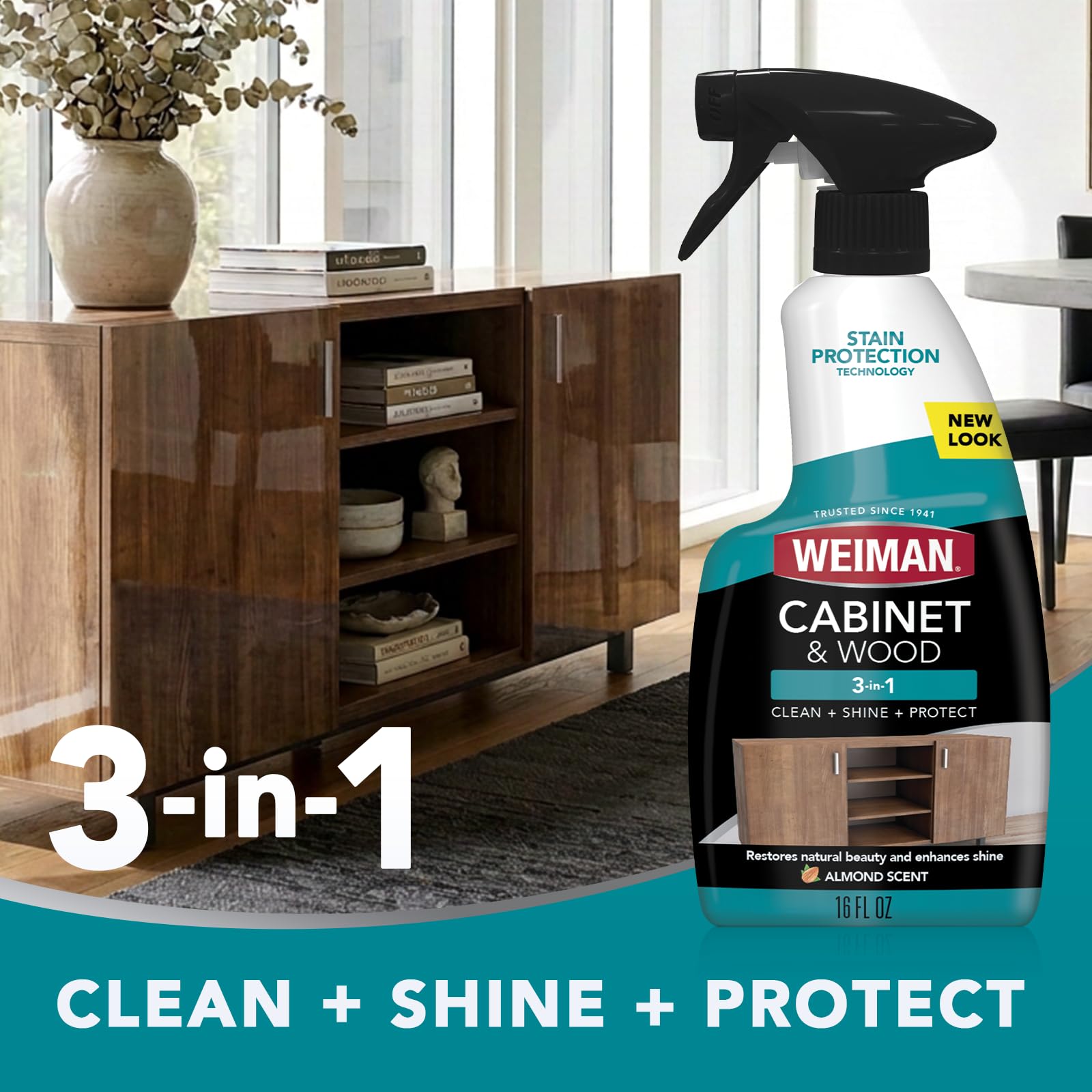 Two pack Weiman cleaner spray with reusable microfiber towel