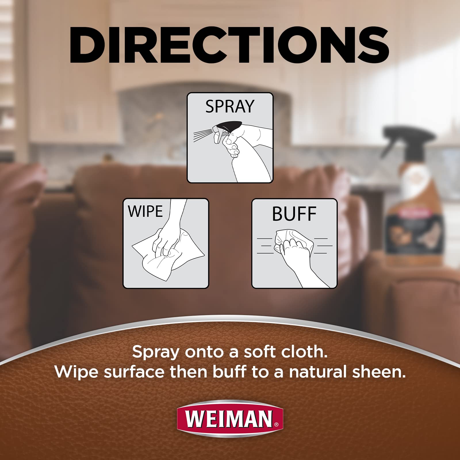 Weiman auto interior leather care product
