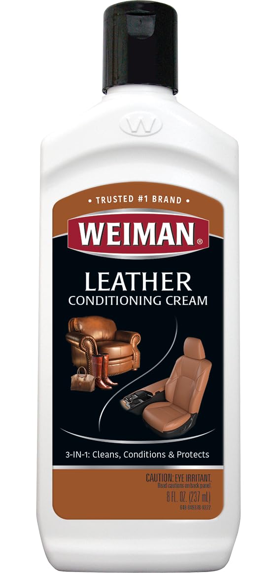 Weiman 3 in 1 Deep Leather Cleaner & Conditioner Cream packaging