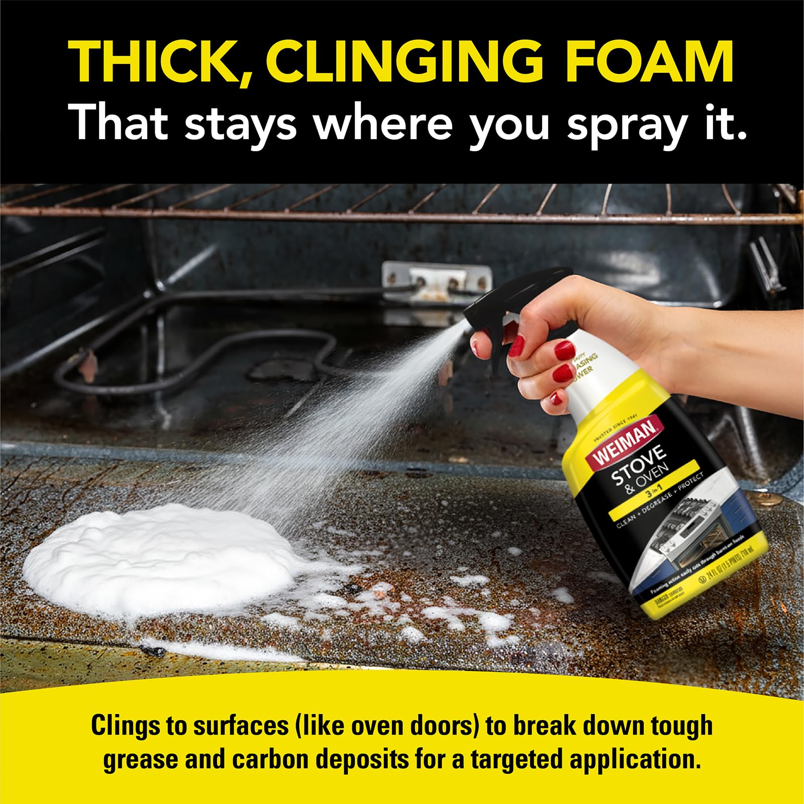 Weiman dual-action sponge for oven and stovetop cleaning