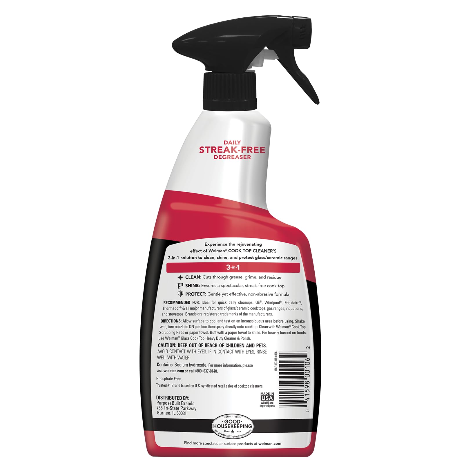 Microwave glass surface cleaning with Weiman cleaner